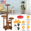 Soporte de Plantas de Madera de 5 Niveles con Ruedas Desmontables