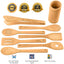 Bamboo Kitchen Utensils Set 8-Pack - Premium Wooden Cooking Tools