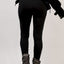 Black Grommet Lace Up Front Leggings - Korvel