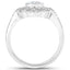 1.02 Carat Aquamarine & White Topaz Sterling Silver Ring