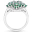 Anillo de plata esterlina con esmeralda de Zambia de 2.68 quilates y zirconia blanca