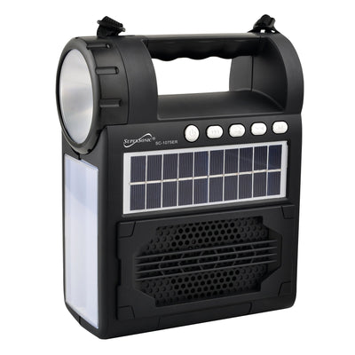 Supersonic Solar Power Speaker with FM Radio and Lantern