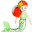 18" Green Mermaid Doll with Red Hair