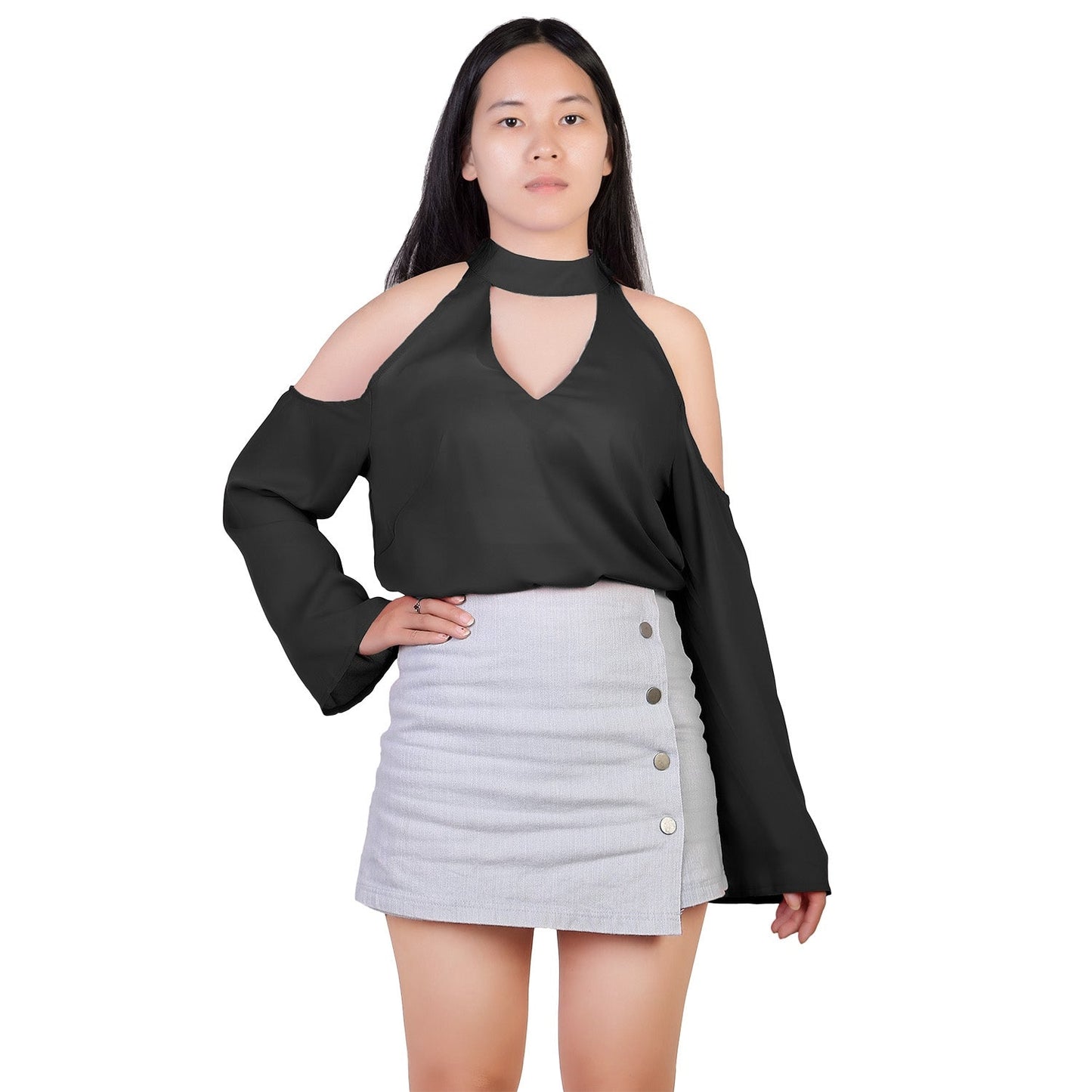 Blouse Femme Débardeur - Haut Chic à Épaules Dégagées