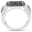 Bague en argent sterling avec diamant champagne de 0,52 carat