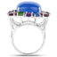 26.67 Carat Multi-Stone Floral Engagement Ring in Sterling Silver