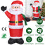 Santas géant gonflable de 1,95 m avec lumières LED