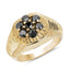 0.91 Carat Black Diamond Sterling Silver Engagement Ring