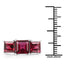 Bague de fiançailles en argent sterling rhodolite de 4,87 carats