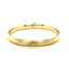 Classic Floral Carved Bangle in 14k Yellow Gold