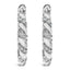 Boucles d'oreilles créoles en diamant cultivé en laboratoire en or blanc 14K
