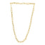 Collar de eslabones alargados de papel en oro amarillo de 14k con alto pulido