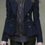 Manteau élégant bleu marine automne-hiver pour femmes
