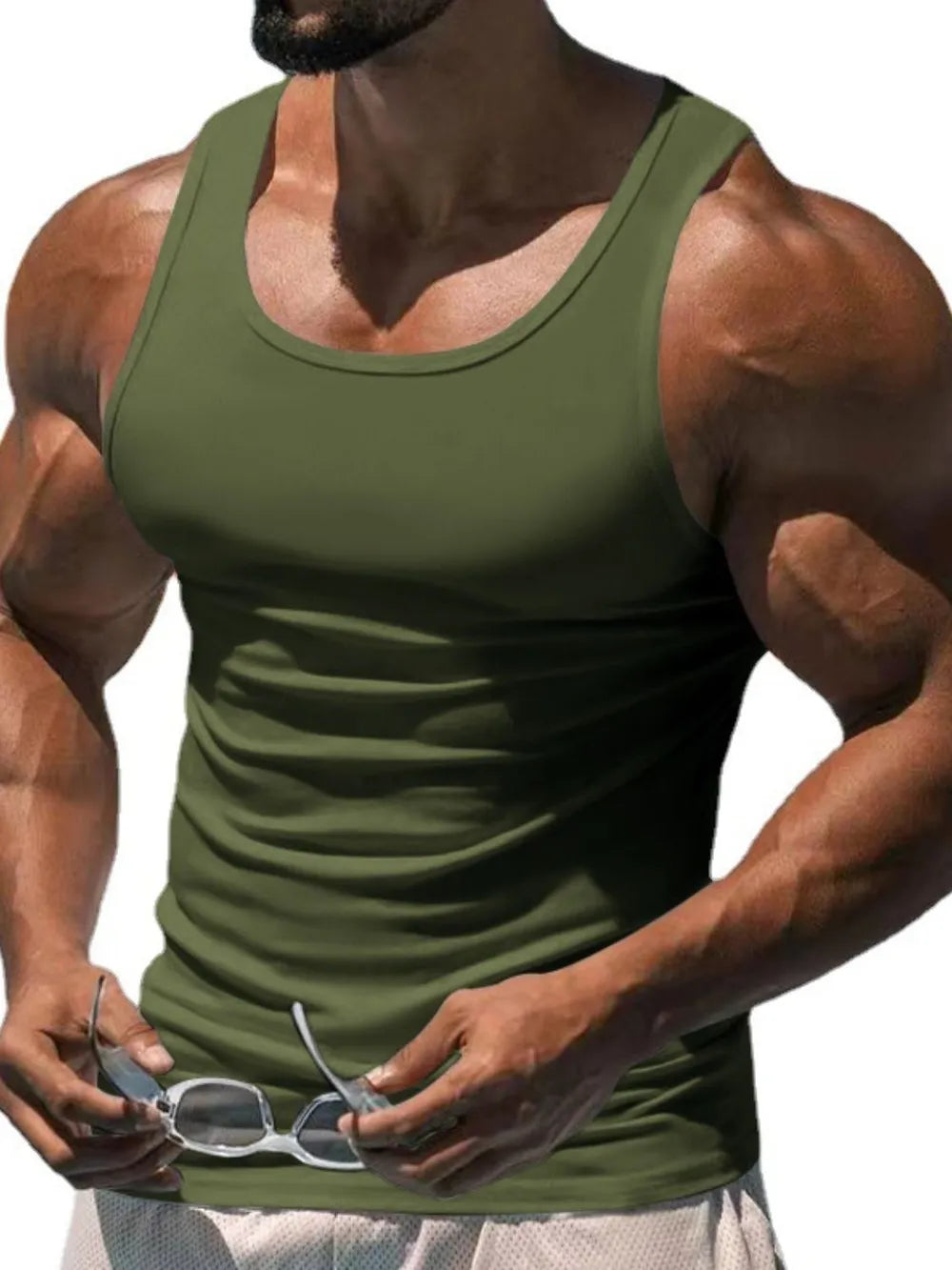 Débardeur à larges bretelles pour hommes grande taille