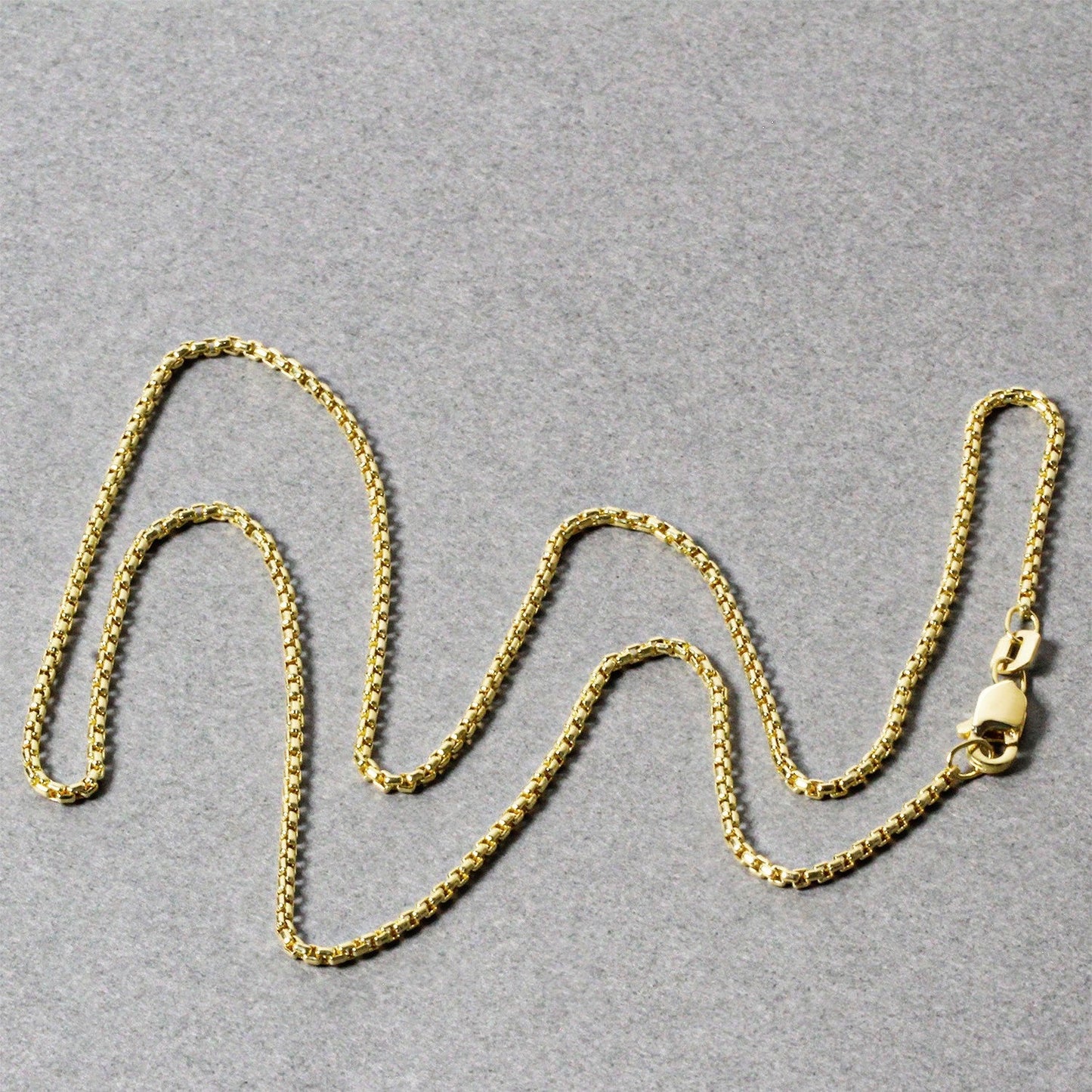 14k Yellow Gold Round Box Chain - 1.35 mm