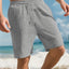 Men's Striped Jogger Shorts with Multi-Bag Design