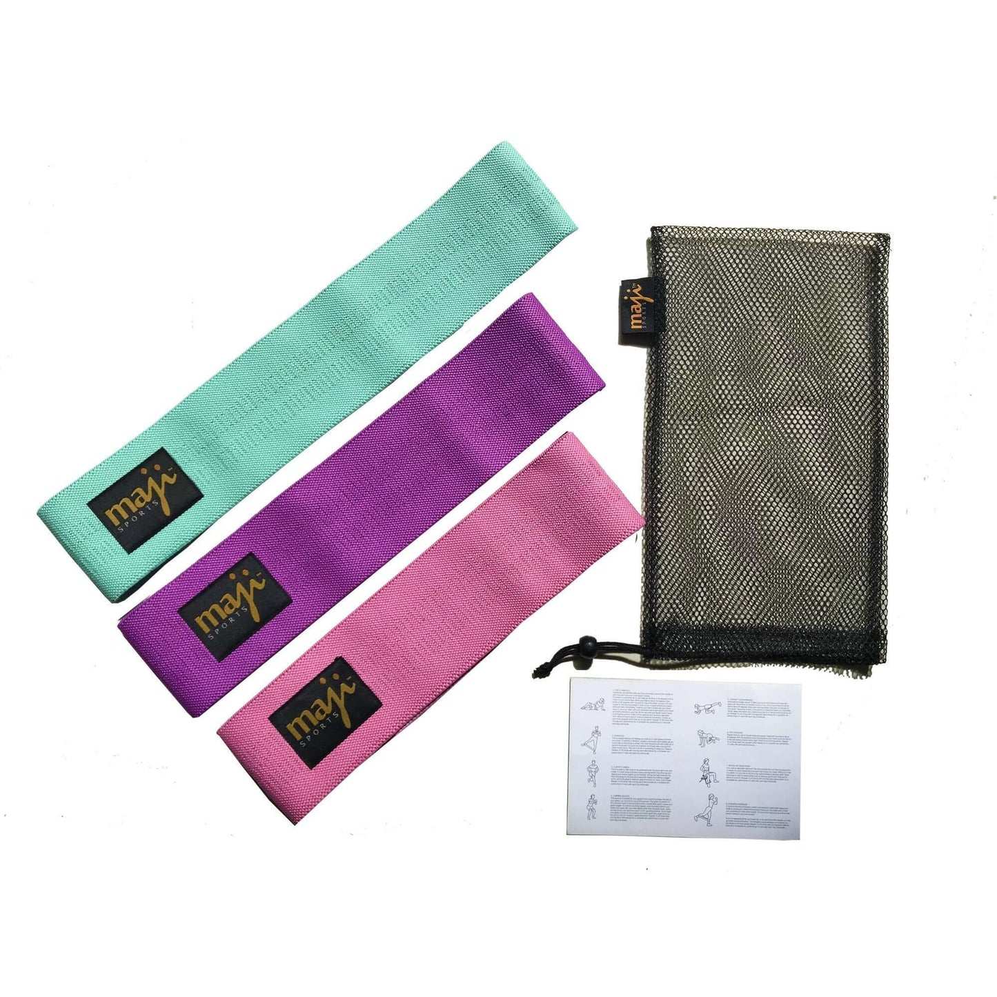 Pack of Three Multi-Color Booty Bands - 3 Sizes & Weights