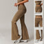 Pantalons de course en laine plissés taille haute