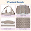 Large Capacity Striped Handbag for Travel