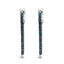 Boucles d'oreilles créoles en diamant traité bleu en argent sterling .925 à l'intérieur et à l'extér