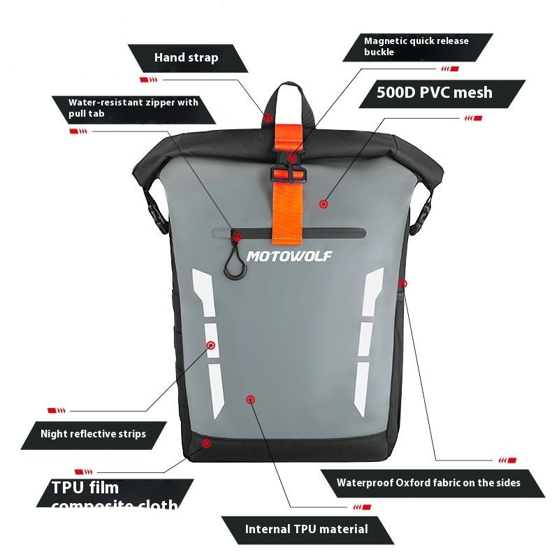 Mochila de Motocicleta Impermeable Premium