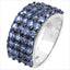 3.08 Carat Genuine Tanzanite Sterling Silver Engagement Ring