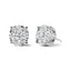 Pendientes de Stud de Diamante en Clúster de Oro Blanco de 14K Creado en Laboratorio