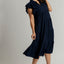 Robe à manches volantées grande taille bleu marine