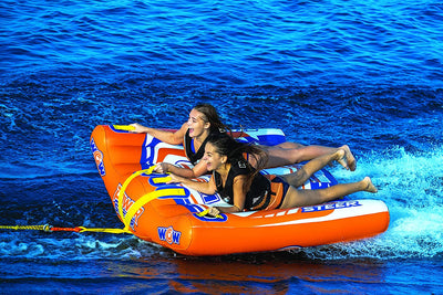 WOW Sports Power Steer 2 Person Towable Deck Tube
