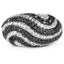 Bague de fiançailles en argent sterling avec diamants noirs et blancs de 1,26 carat