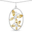 2.30 Carat Genuine Citrine Butterfly Pendant in Sterling Silver