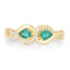 0.35 Carat Zambian Emerald and Diamond 14K Yellow Gold Ring