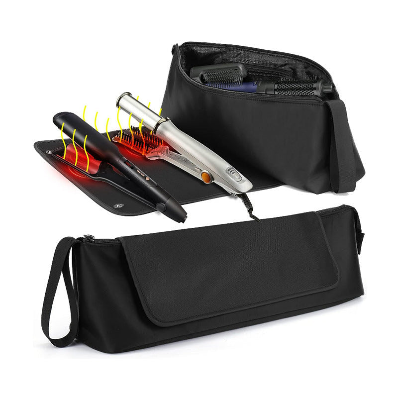 Portable Travel Anti-Scald Hair Curler and Dryer Bag