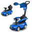 3-in-1 Mercedes-Benz Licensed Push Car - Blue