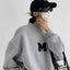 Sudadera de felpa oversized MEXZT Y2K – Sudadera casual para mujer