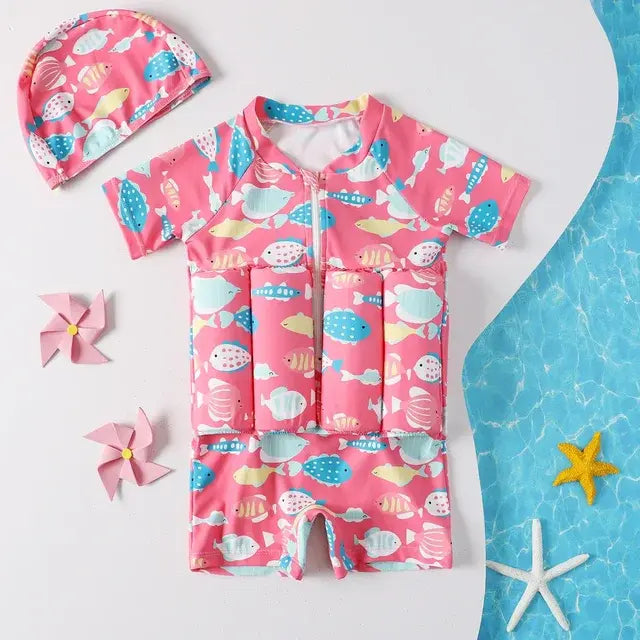 Maillot de bain une pièce flottant à imprimé cartoon