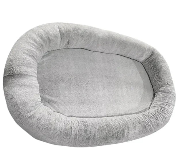 Large Plush Bolster Dog Bed for Ultimate Comfort