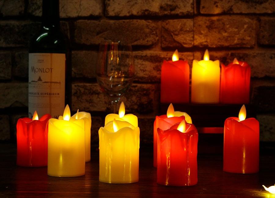 Ensemble de bougies LED sans flamme en 3 pièces pour une décoration élégante