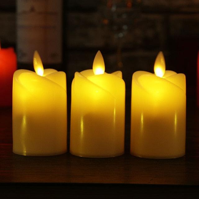 Ensemble de bougies LED sans flamme en 3 pièces pour une décoration élégante