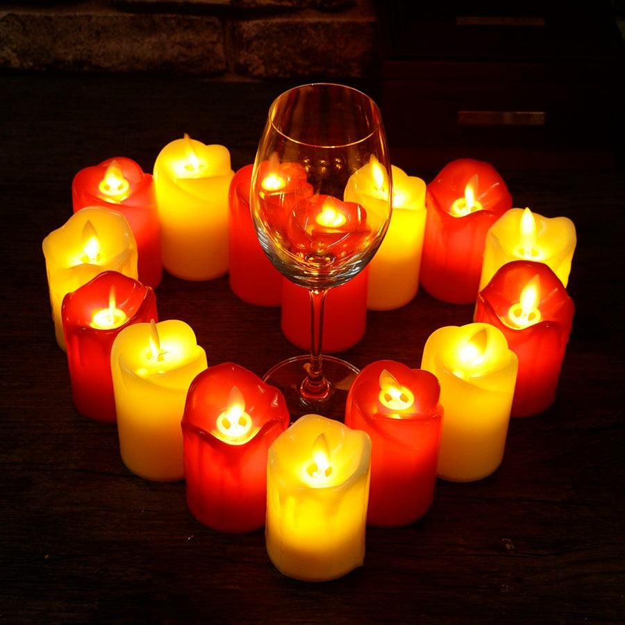 Ensemble de bougies LED sans flamme en 3 pièces pour une décoration élégante