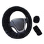 Juego de Cubiertas de Volante de Coche de Lana de Invierno de 3 Piezas