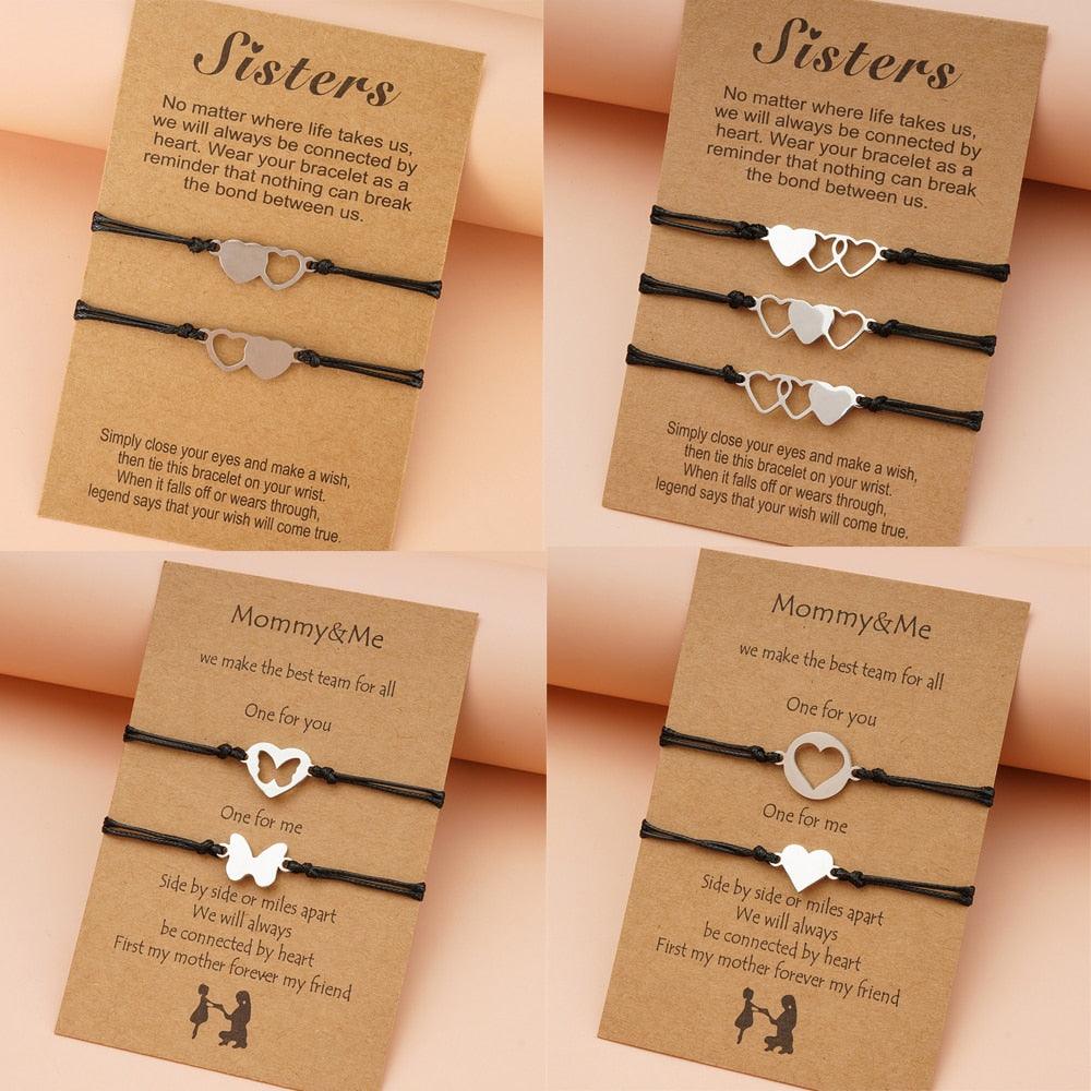 Ensemble de Bracelets d'Amitié en 3 Pièces avec Charms pour Femmes et Adolescentes