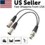 3Pin XLR Female to Dual Male Y Splitter Cable Adapter