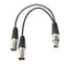 3Pin XLR Female to Dual Male Y Splitter Cable Adapter