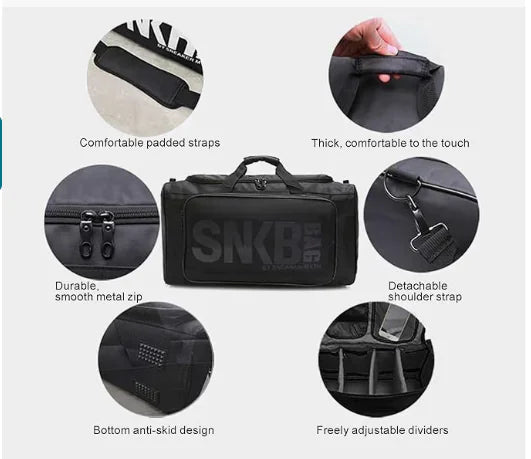Sneaker Duffel Travel Bag for Men - Versatile Gym & Sports Bag
