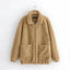 Autumn & Winter Lamb Hair Pocket Cotton Coat