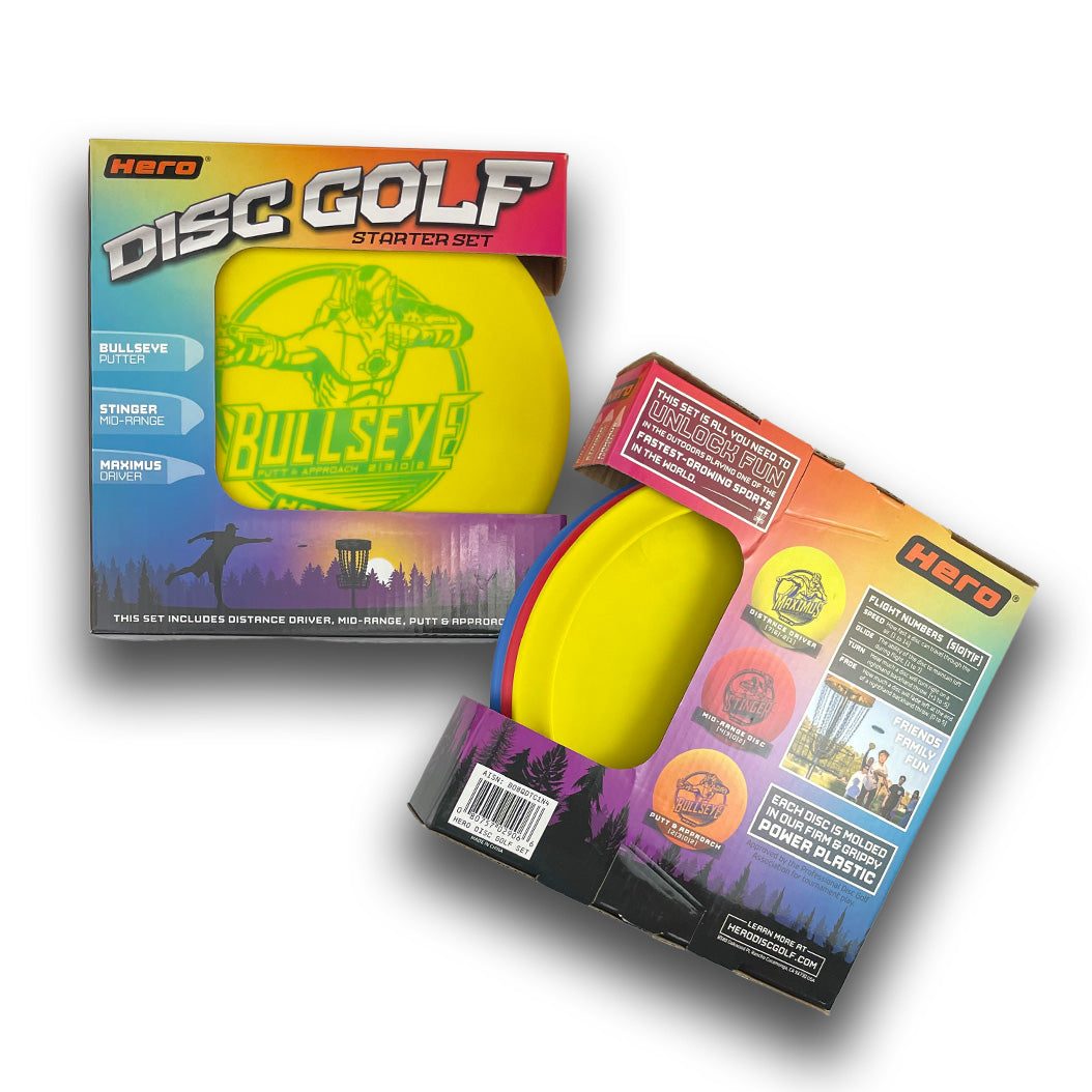 Ensemble de départ de disc golf Hero - 3 disques essentiels