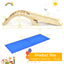 3-in-1 Kids Wooden Arch Triangle Rocker Climber Set