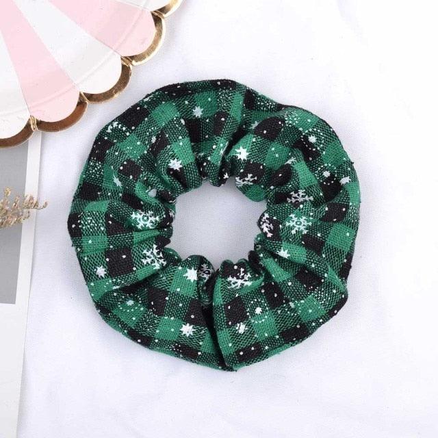 Scrunchie Navideño de Moda Hecho a Mano - Accesorio para el Cabello de 4.38 Pulgadas