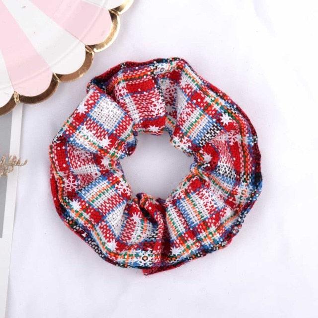 Scrunchie Navideño de Moda Hecho a Mano - Accesorio para el Cabello de 4.38 Pulgadas